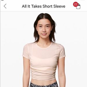 Lulu lemon work out top! Light pink